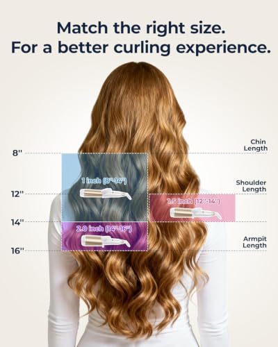FURIDEN Lite Gold Dual-Voltage Travel Curling Iron for Europe, Compact & Lightweight