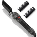 Black LCD Digital Display Diamond Hot Comb - 13.1x2.3in, 500°F, Adjustable Temp for All Hair Types - DAN Technology