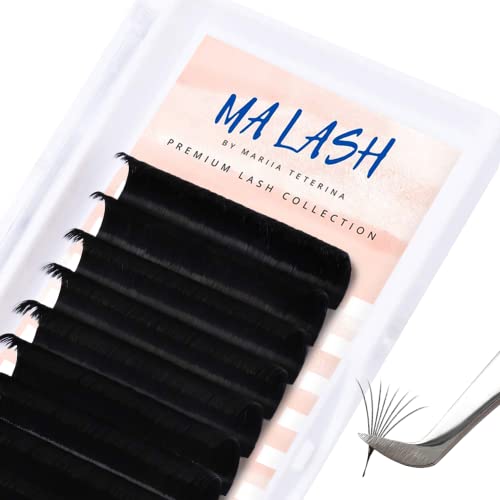 C 0.1 7-13mm Eyelash Extensions Individual Lashes Premium Volume & Classic Lash Soft mixed and single lengths Black Salon Use (C 0.1 (7-13 mm mixed))