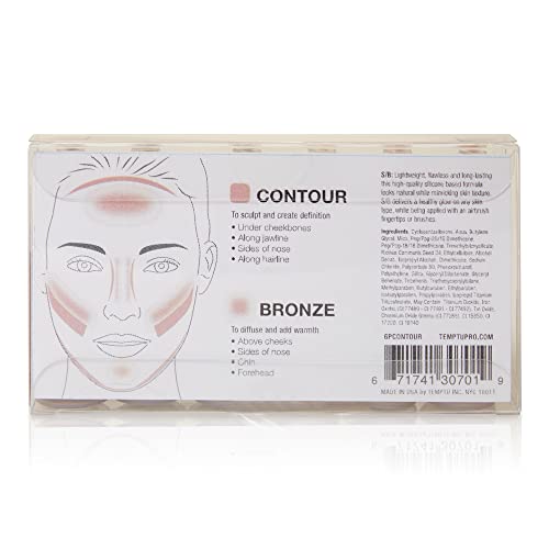 TEMPTU S/B Silicone-Based Contour & Bronze Starter Set For Sculpting, Contouring & Adding Dimension To The Face | Includes 6 Shades , 1 Count (Pack of 1)