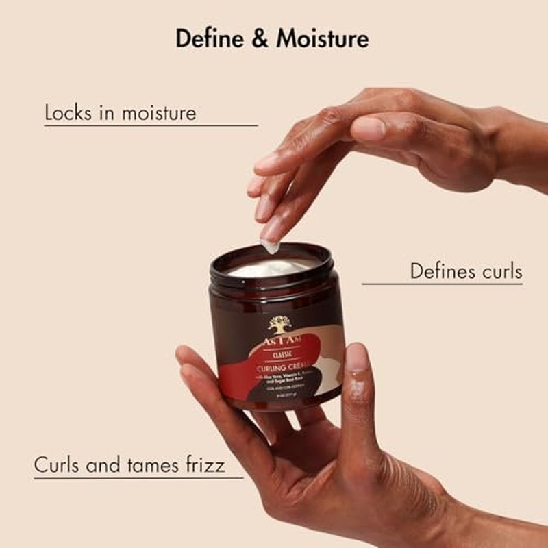 As I Am Curling Creme - 8 ounce (Classic Collection) - Lightweight Curl & Coil Definer - Hi-Definition and Shine