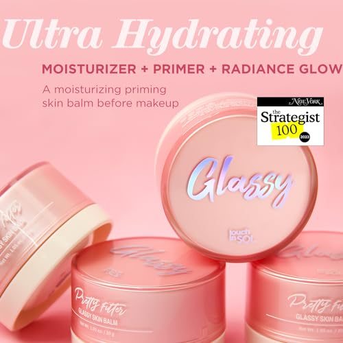 TOUCH IN SOL Glassy Skin Balm Primer - Hydrating Face Moisturizer with Shea & Rose Water, 1.05 oz