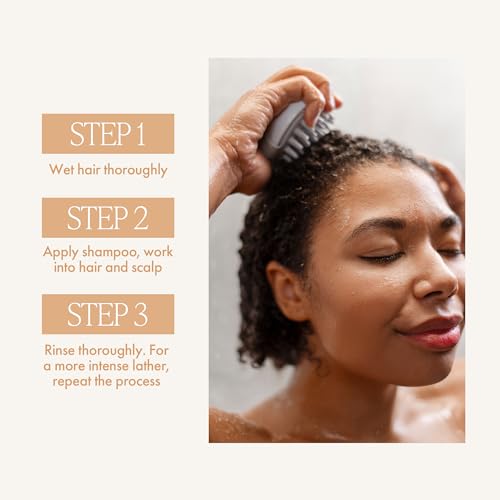 Enjoy Holistic D-Lux Shampoo - Deep Nourishing Treatment for Thick, Coarse & Curly Hair - Ultimate Softness, Shine & Detangling - Sulfate & Paraben Free - Tropical Coconut & Ginger Scent - 10.1 Fl Oz