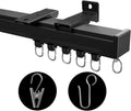 MaKefeile Heavy Duty Ceiling Curtain Track 15ft-18ft Black Room Divider System