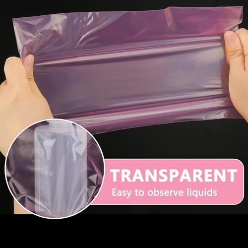 Disposable Pink Tattoo Bottle Bags 500PCS for 250/500ml Wash Bottles - Safe & Leakproof