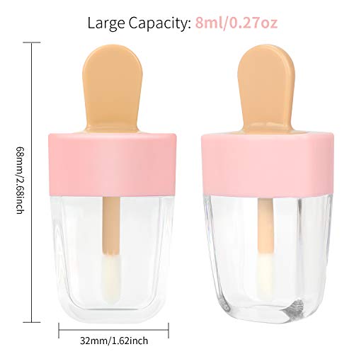 Cute Ice Cream Shaped Lip Gloss Tubes - 8ml Refillable Containers, 30 Pack