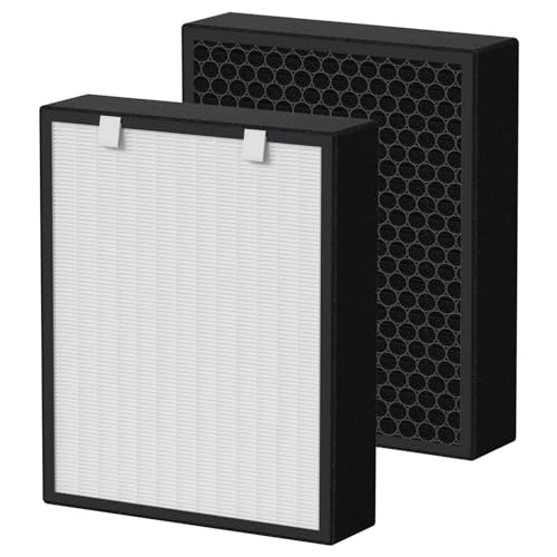 2 Pack True HEPA Replacement Filters with Activated Carbon for BreatheSmart - Fits Fresh, MP-Pet & Pure Models