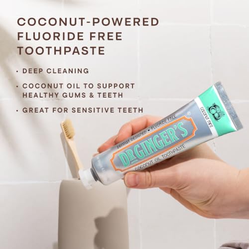 Coconut Oil Toothpaste & Mouthwash Set - Fluoride-Free Oral Care Duo