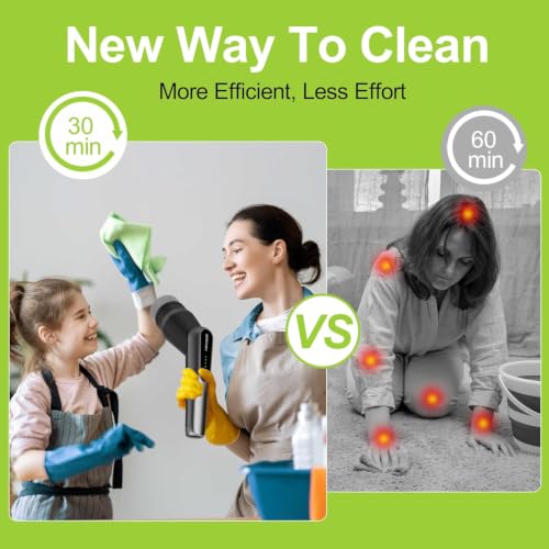 Dreazu Pro Electric Spin Scrubber Black - 10-in-1 Rechargeable Bathroom & Kitchen Cleaner