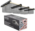 HANDT 6 Bins Garage Ceiling Storage Rack - Heavy Duty Overhead Shelving System, Connectable Metal Rails, Supports Up To 100 Lb, Black