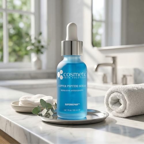 Cosmetic Skin Solutions Copper Peptide Serum 2 Fl Oz – GHK-Cu Anti-Aging with Hyaluronic, Ceramides & Peptides