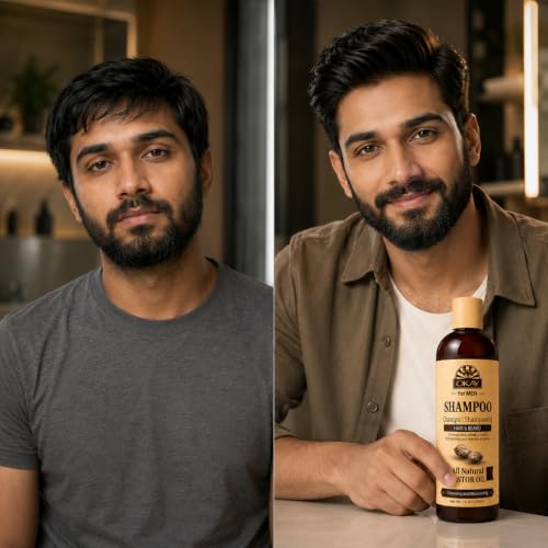 OKAY Castor Oil Hair & Beard Shampoo - Hydrating, Strengthening, Sulfate-Free 16 Oz
