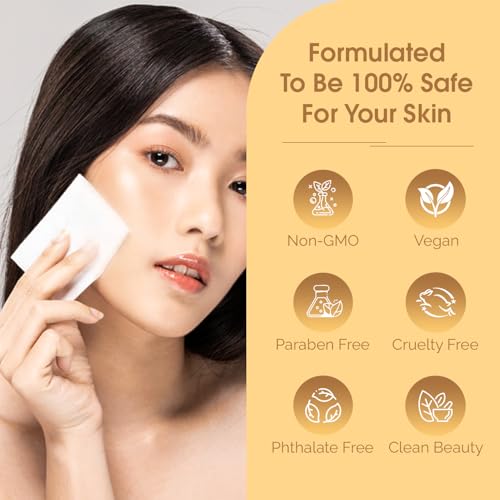Vitamin C & Vitamin E Face Wipes ? Dermatologist Tested, Anti-Aging, Korean Skin Care ? Removes Makeup, Hydrates, Softens The Look Of Fine Lines ? Vegan, Clean Beauty ? 240 Count