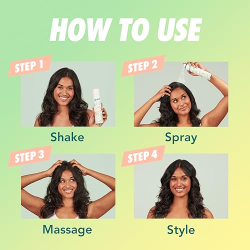 Batiste Light Dry Shampoo, Mellow Melon, Invisible Finish, Refresh Hair & Absorb Oil Between Washes, 3.81 Oz.