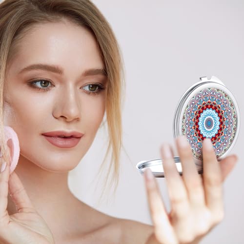 12 Pcs Sublimation Compact Mirrors Set - Round & Square Shape Makeup Mirrors