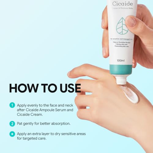 Cica & Ceramide Moisturizing Balm for Sensitive Skin - 3.53 oz Korean Face Cream