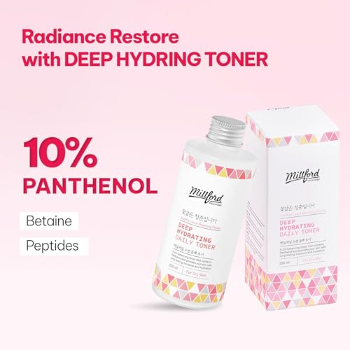 Deep Hydrating Daily Toner 6.76 fl oz (200 ml) - pH-Balancing, Alcohol-Free & Fragrance-Free Toner with Panthenol (Vitamin B5) & Betaine to Strengthen Moisture Barrier, Korean Skincare