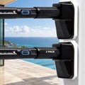 Heavy Duty Tension Shower Curtain Rod Set - No Drilling, Adjustable 41-126 Inch, Rustproof Black