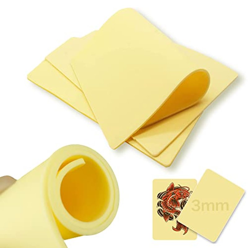 3mm Fake Skin - Usiriy Tattoo Skin 3pcs 8x12" Tattoo Practice Skin Thick Synthetic Soft Silicone Skin Practice Pads Piel Sintetica Para Tatuar for tattoo artists and beginners
