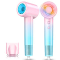 Aurora Pink Blue Ionic Hair Dryer - High-Speed 110,000 RPM Portable Blow Dryer for Salon & Home Use