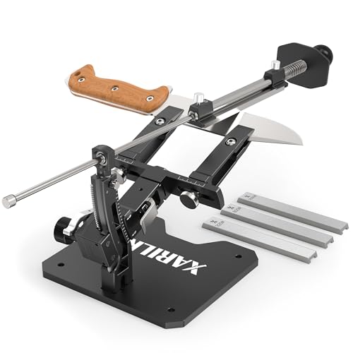 XARILK GEN3 Guided Knife Sharpening System - Aluminum Alloy, Includes 3 Stones