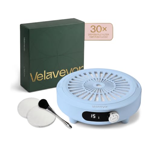 Cordless Nail Dust Collector with LED Display Low Noise Portable Blue