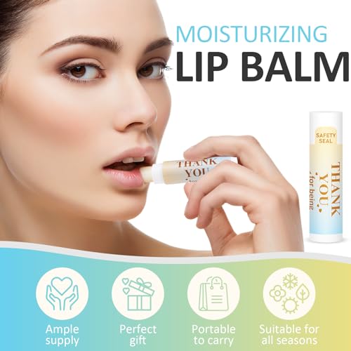 DMSKY Blue Lip Balm Bulk - 60 pcs Appreciation Gifts for Coworkers & Staff