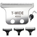 2215 Replacement T Wide Blades Compatible with Wahl 5 Star Detailer Li Trimmer(8081) and (8171) - Adjustable Stainless-steel Zero-Gap Trimmer Blade £¨1PC-silver)