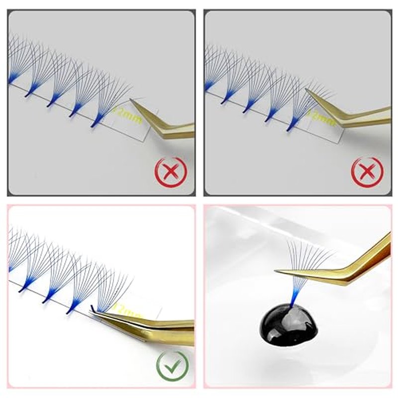 Colored Lash Extensions,400 pcs Mix Color Premade Fans Eyelash Extension,10D 13mm C Curl Lash Extension, Premade Lash Fan, Cashmere Promade Eyelash Fans(10D 0.07-C 13mm)