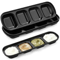 Esthetician Face Mask Trays Set - Stainless Steel Black Large 4 Pack