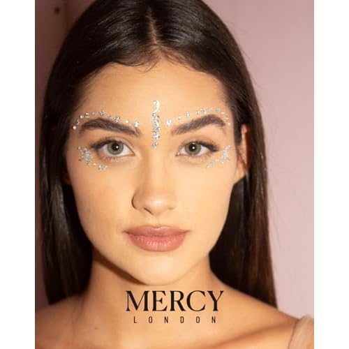 Gwen Silver Bindis ? MERCY LONDON Crystal Indian Bindi Face Jewels Gold Silver Bridal