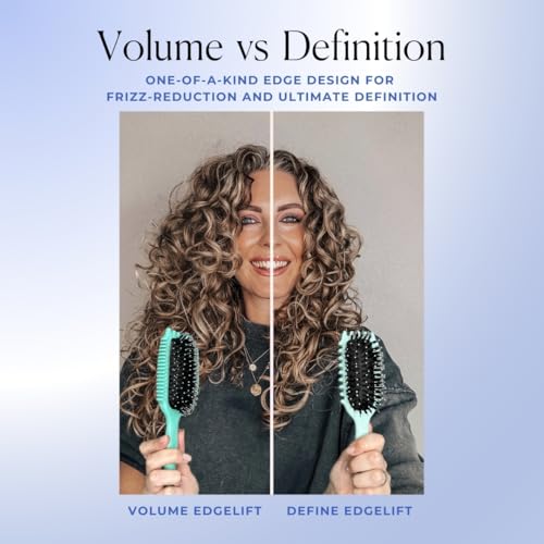 Bounce Curl 5-in-1 Edge Lift Styling Brush for Defined Curls, Blue