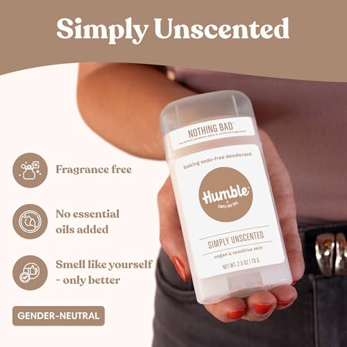 Unscented Aluminum-Free Deodorant 3 Pack - Baking Soda Free, Sensitive Skin