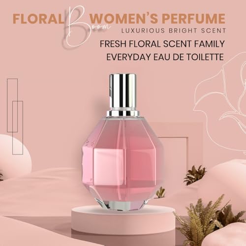 Women's Floral Perfume with Bergamot, Jasmine & Vanilla - 3.4 oz