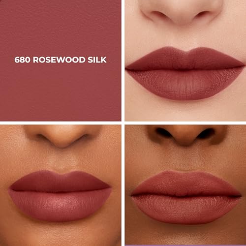 Laura Mercier Caviar Smoothing Matte Lipstick, 16HR Hydration, Long Lasting Wear, High Impact Color, Smudge- & Transfer-Proof, Hyaluronic Acid and Vitamin E Infused