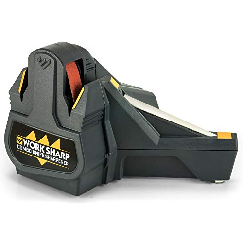 Work Sharp Combo Knife Sharpener - WSCMB Flexible Abrasive Belt & Ceramic Hone