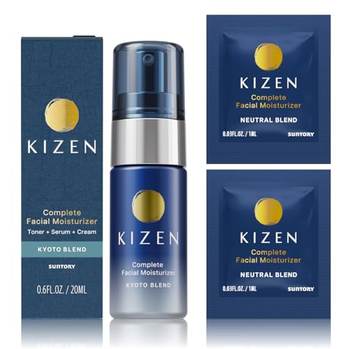All-in-One | Face Moisturizer for Men | Anti Aging Face Cream for Men with Oak Extract | Anti Wrinkle Cream & Facial Moisturizer (Kyoto Blend, 0.68 fl oz / 20ml + 2 Neutral Blend Sachets)