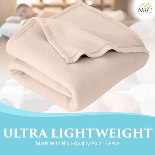 NRG Polar Fleece Massage Table Blanket - Small, 60 x 86 Inches, Natural
