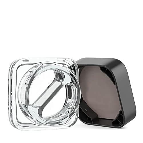 CannaAroma 60 Pack Black-Lid 7ml Dual-Compartment Square Glass Jars for Concentrates