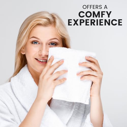 Bulk Cotton Washcloths 60 Pack - 12x12 Inch Soft Absorbent Face Cloths