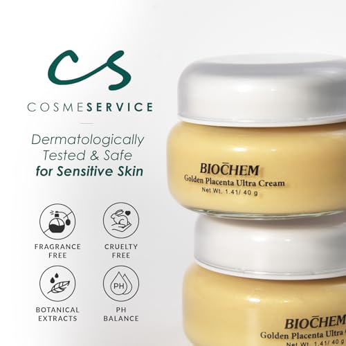 BIOCHEM Placenta Face Cream Ultra Anti-Aging Moisturizer, 1.41 oz (Placenta Variation)