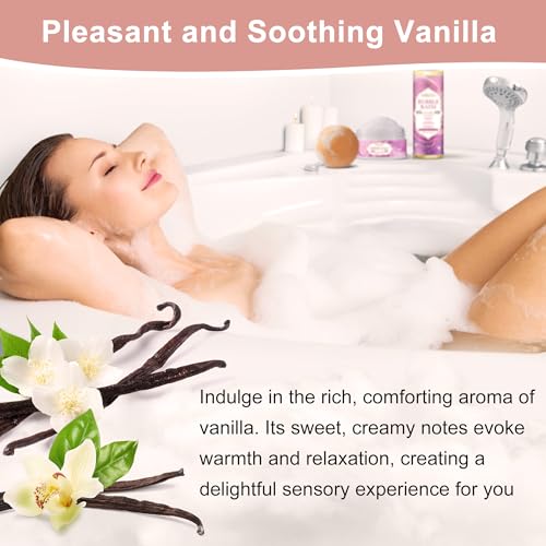 Spa Bath Sets for Women Gift,Stress Relief & Relaxing Body Wash Bath Set,Vanilla Home Spa Basket Gifts Set for Woman Mom Wife Her Sister,Unique Self Care Womens Gift ,Birthday Valentines Gifts Women
