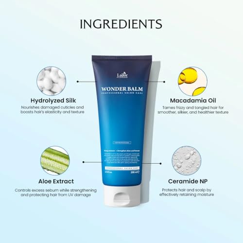 LA'DOR Wonder Balm 200ml Hair Treatment Conditioner Moisturizing Silk Protein