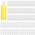 100 Pack 4 oz Clear Refillable Plastic Squeeze Bottles with Flip Caps – Travel-Size Personal Care & Lotion Containers