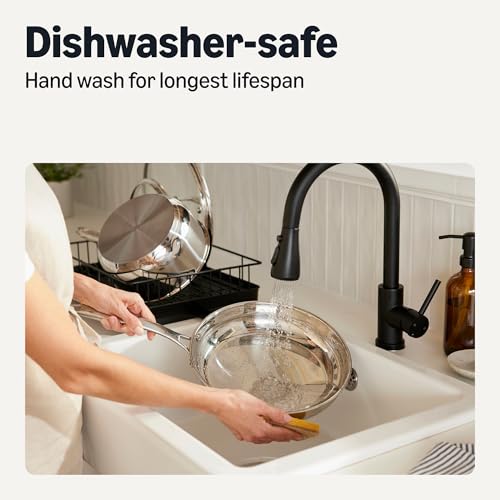 5-Piece Stainless Steel Cookware Set - All Cooktop Friendly, Dishwasher Safe