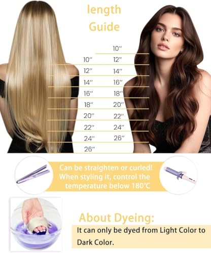 Blonde Human Hair Weft Extensions 14 Inch Double Weft Sew-In Bundle - Variation of HW #60 / 14In-80g