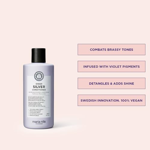 Maria Nila Sheer Silver Conditioner 10.1oz - Neutralizes Brass & Yellow Tones
