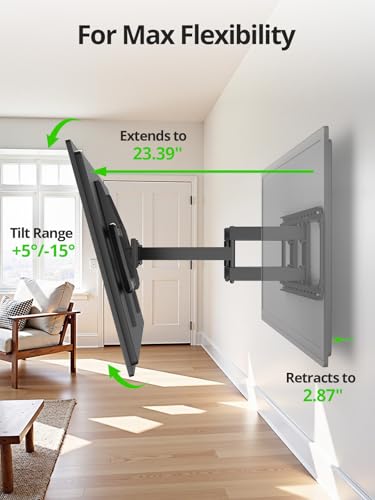 Heavy Duty Full Motion TV Wall Mount 42-100 Inch Swivel Tilt Leveling Adjustable