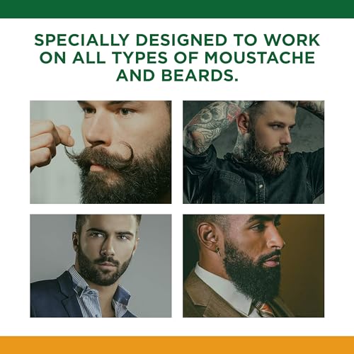 Clubman Mustache Wax for Men ? Chestnut Light Brown, Strong Hold Moustache Wax with Styling Brush, Hang Pack, 0.5 oz