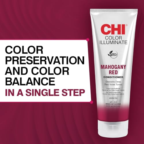 CHI Color Illuminate Conditioner Mahogany Red 8.5oz Pack of 2 - Sulfate & Paraben-Free
